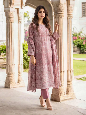 U4886SU 3PC 489 3PieceLawnSuit Unstitched 3